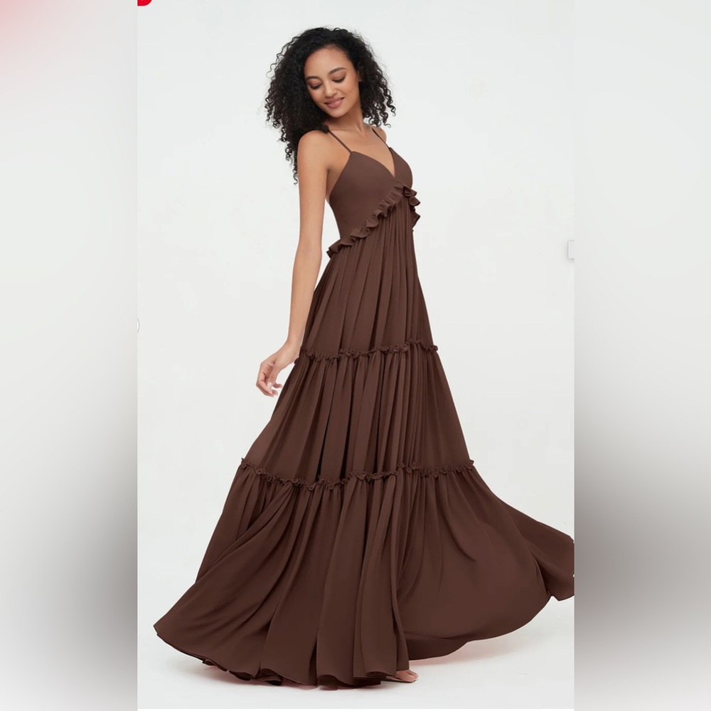 Elegant Brown Maxi Dress